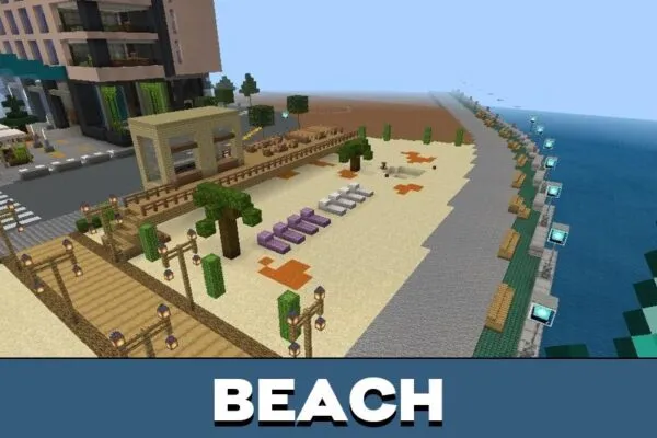 Beach from Realistic City Map for Minecraft PE