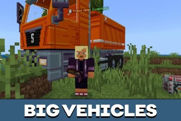 Big Vehicles from Transport Mod for Minecraft PE