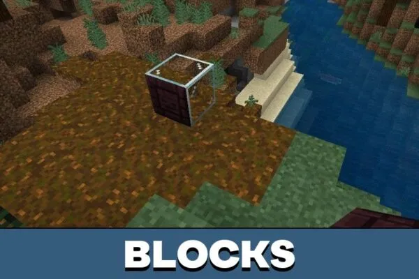 Blocks from One Way Glass Mod for Minecraft PE