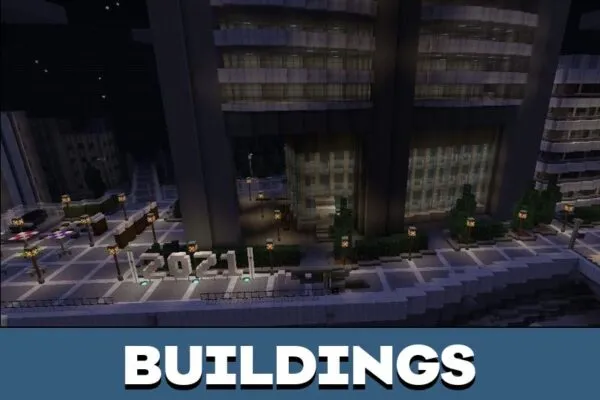 Buildings from Japanese City Map for Minecraft PE