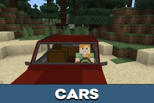 Cars from Transport Mod for Minecraft PE