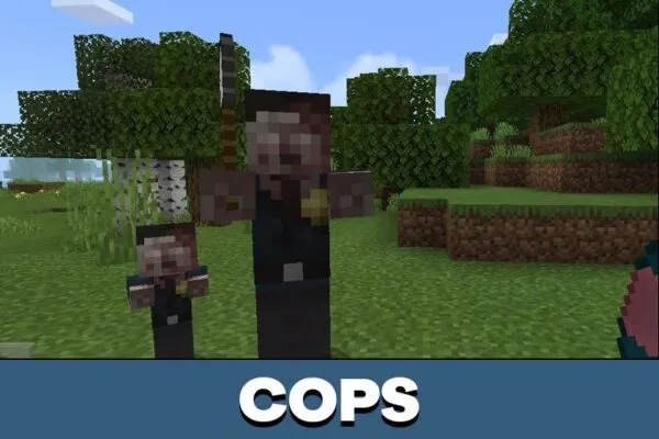 Cops from Walking Dead Mod for Minecraft PE