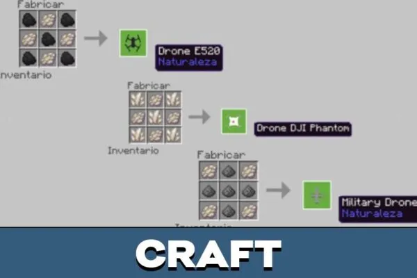 Craft from Drone Mod for Minecraft PE