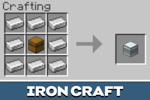 Iron Craft from Iron Chests Mod for Minecraft PE