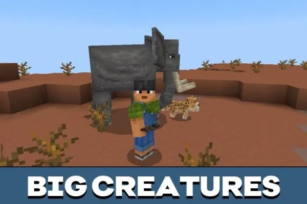Big Creatures from Wild Animals Mod for Minecraft PE