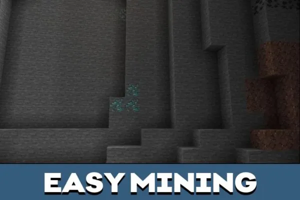 Easy Mining from Diamonds Mod for Minecraft PE