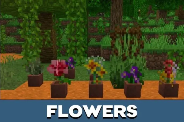 Flowers from Plant Mod for Minecraft PE