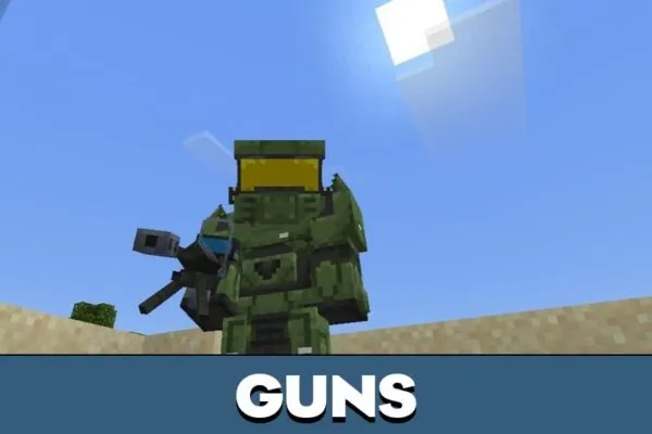 Guns from Halo Mod for Minecraft PE