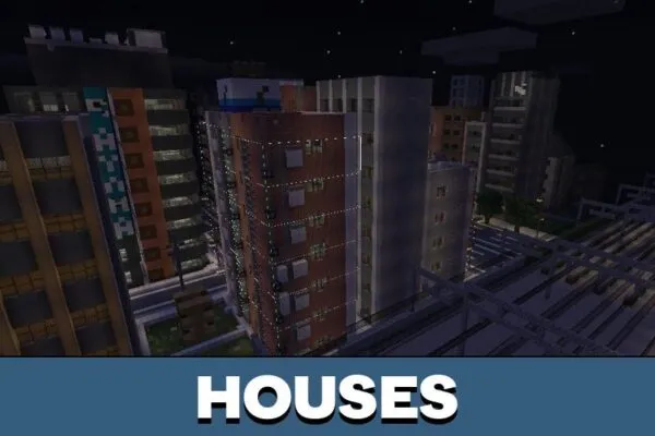 Houses from Japanese City Map for Minecraft PE