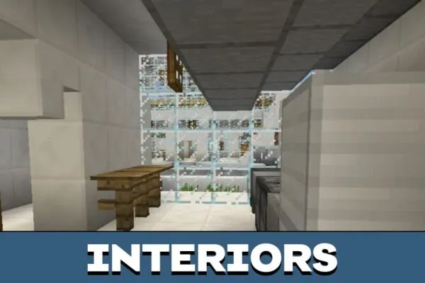 Interiors from Futuristic City Map for Minecraft PE