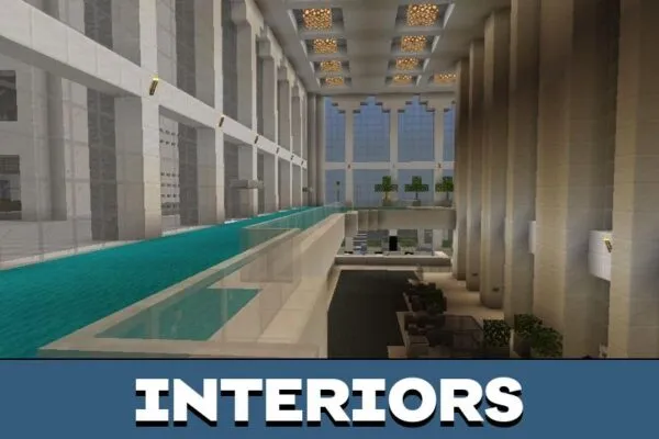 Interiors from Twin Towers Map for Minecraft PE