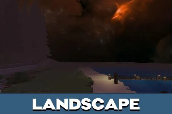 Landscape from Haunted House Map for Minecraft PE