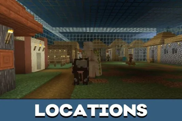 Locations from Underwater City Map for Minecraft PE