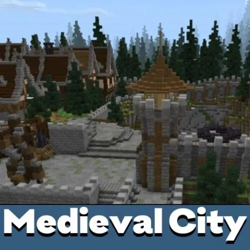 Medieval City Map for Minecraft PE