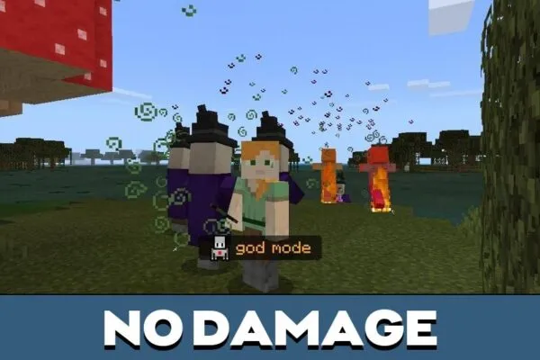 No damage from God Mod for Minecraft PE