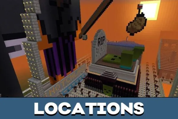 Locations from Notchland Map for Minecraft PE