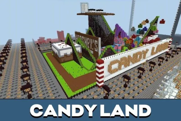 Candy Land from Notchland Map for Minecraft PE