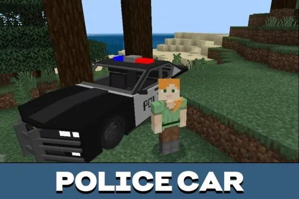 Police Car from Transport Mod for Minecraft PE