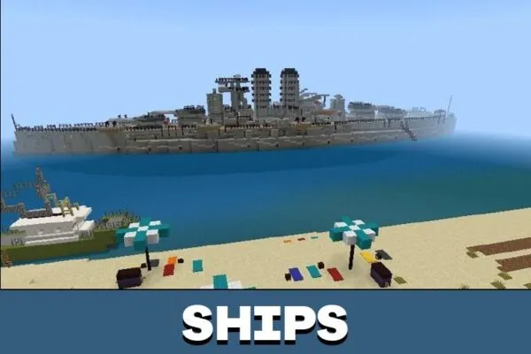 Ships from Realistic City Map for Minecraft PE