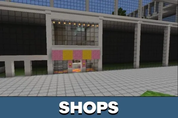 Shops from City Hall Map for Minecraft PE