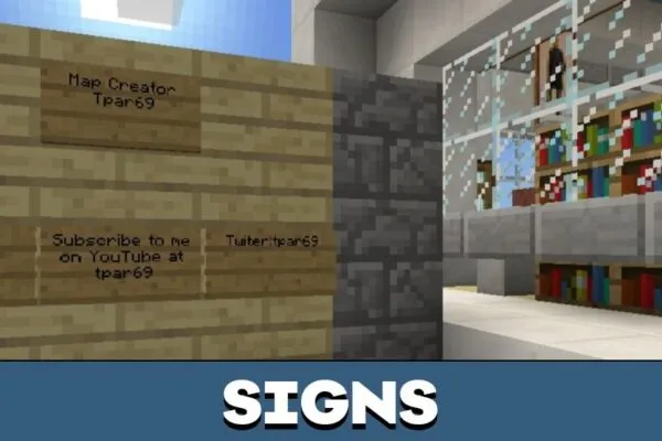 Signs from Futuristic City Map for Minecraft PE