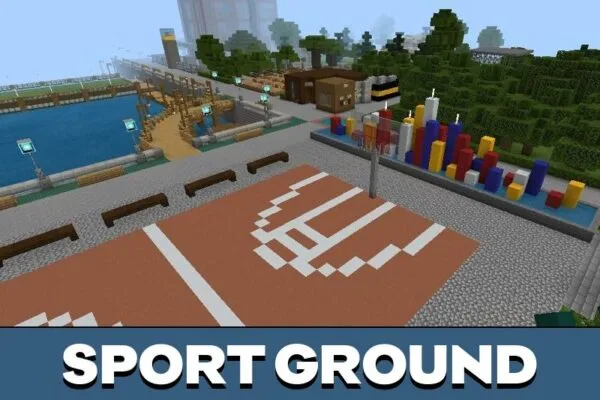 Sports Ground from Realistic City Map for Minecraft PE