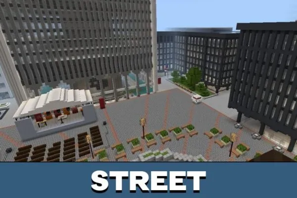 Street from Twin Towers Map for Minecraft PE