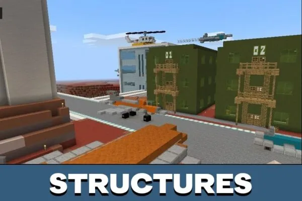 Structures from Army Base Map for Minecraft PE