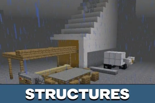 Structures from Futuristic City Map for Minecraft PE