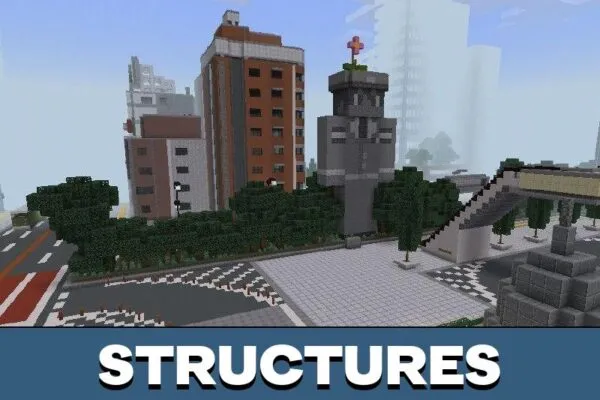 Structures from Japanese City Map for Minecraft PE