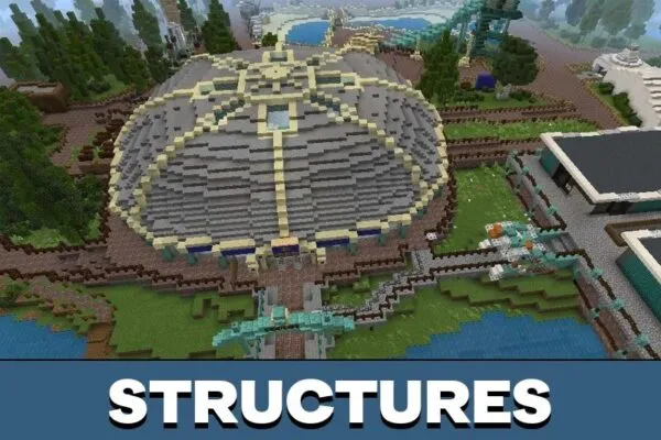 Structures from Party City Map for Minecraft PE