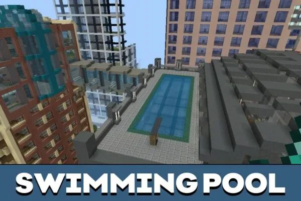 Swimming Pool from Realistic City Map for Minecraft PE