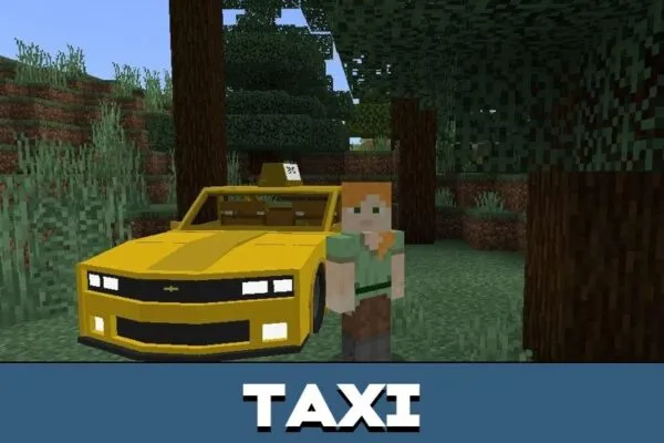 Taxi from Transport Mod for Minecraft PE