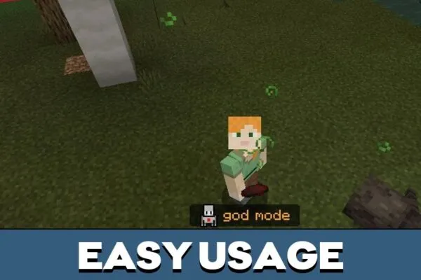 Easy Usage from God Mod for Minecraft PE