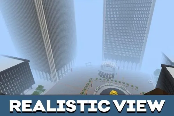 Realistic View from Twin Towers Map for Minecraft PE