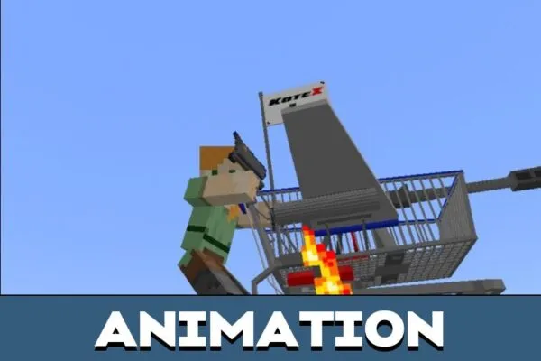 Animation from Laser Weapon Mod for Minecraft PE