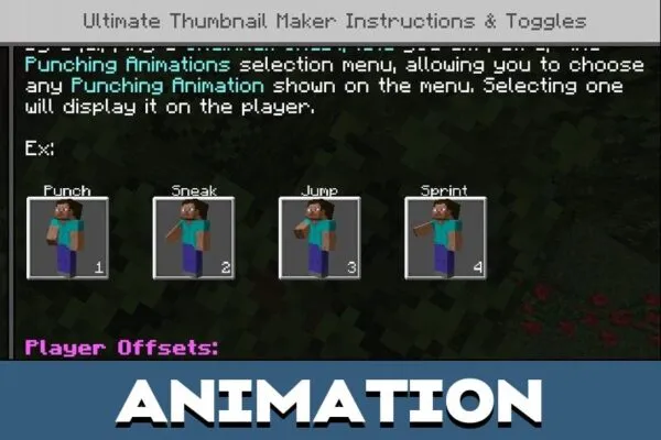 Instructions from Animation from Thumbnail Maker Texture Pack for Minecraft PE