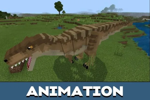 Animation from T Rex Mod for Minecraft PE