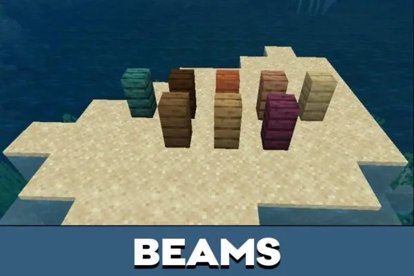 Beams from Mini Block Mod for Minecraft PE