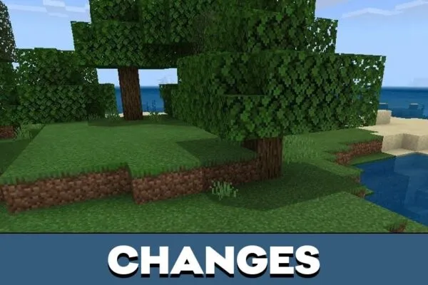 Changes from Shadow Texture for Minecraft PE