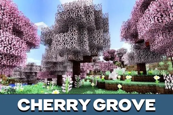 Cherry Grove from Minecraft PE 1.20