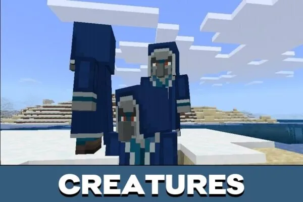 Creatures from Iceologer Mod for Minecraft PE