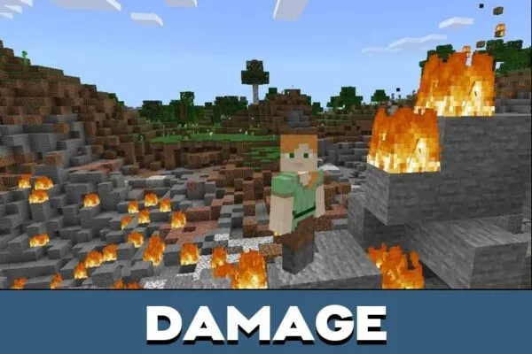 Damage from Grenade Mod for Minecraft PE