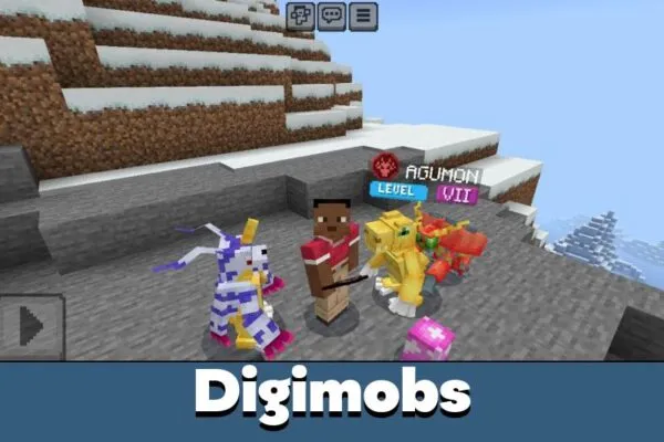 Digimobs from Digimon Mod for Minecraft PE