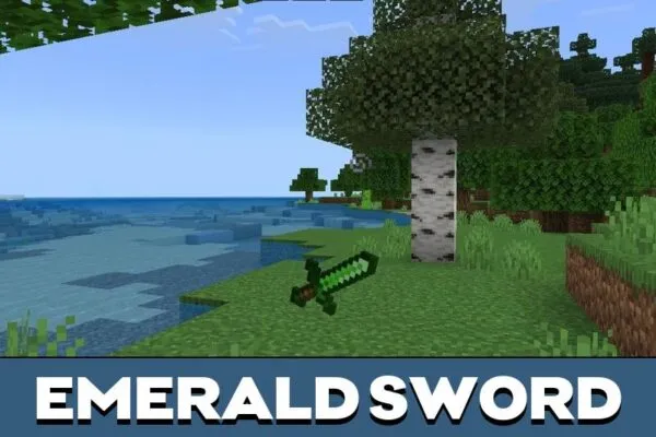 Emerald Sword from Epic Fight Mod for Minecraft PE