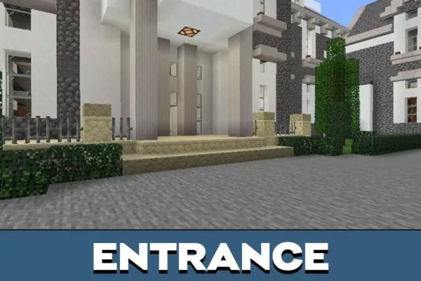 Entrance from Alpine Mansion Map for Minecraft PE