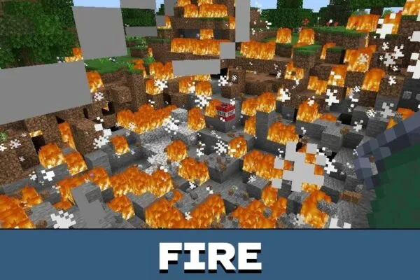 Fire from Grenade Mod for Minecraft PE