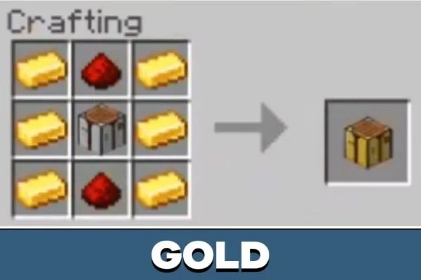 Gold table from Industrial Craft Mod for Minecraft PE