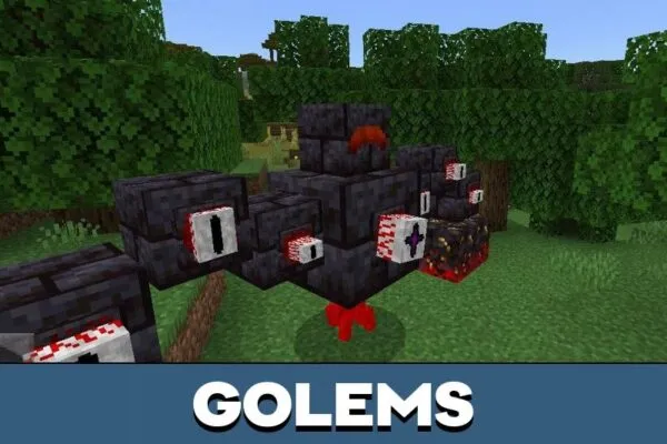 Golems from Minesanity Mod for Minecraft PE