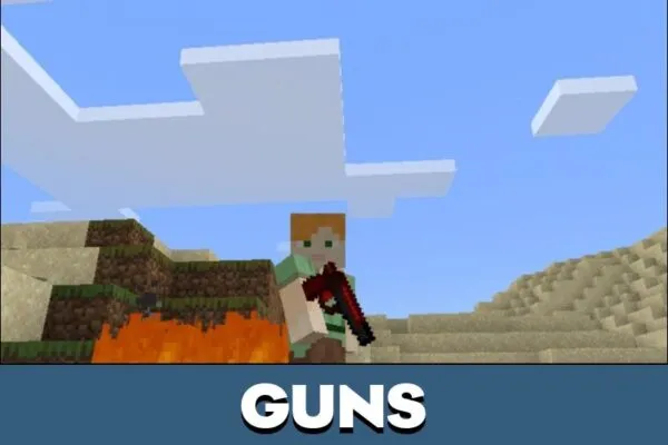 Guns from Laser Weapon Mod for Minecraft PE